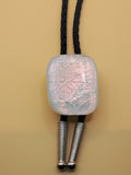 Pet Wearing Magnetic Bolo | Dichroic Black Faux Leather Bolo -  Neck Size Up (L)
