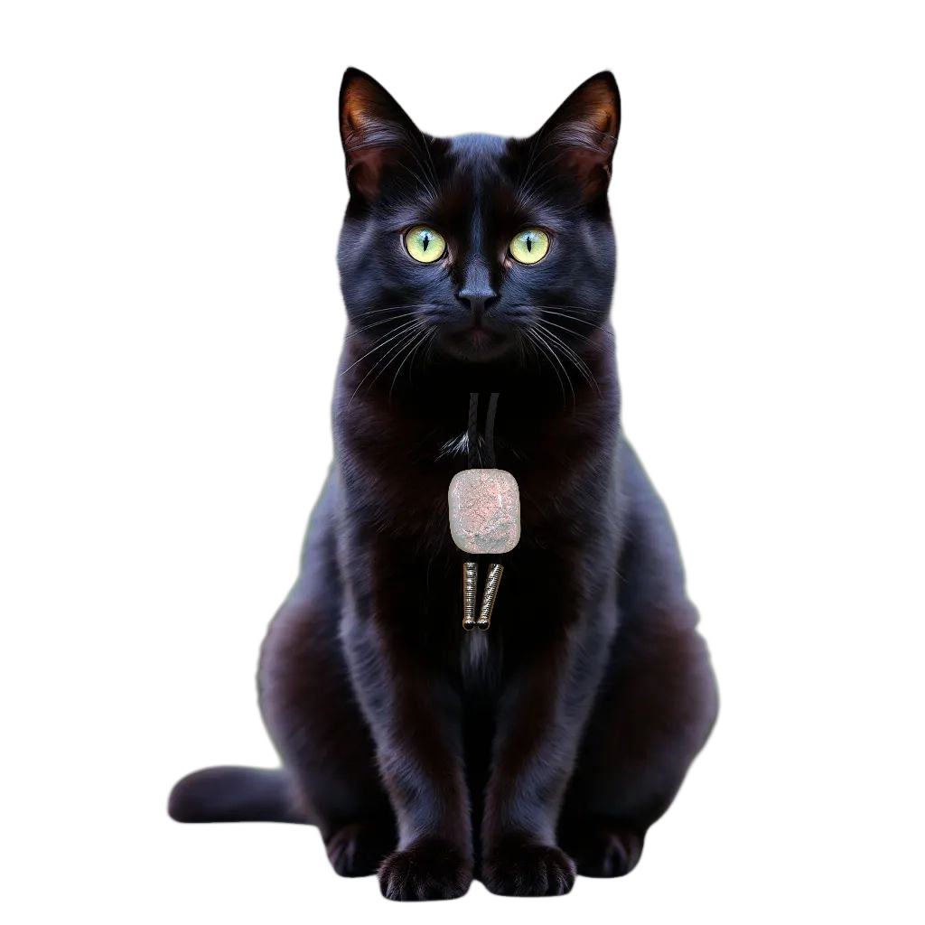 Pet Wearing Magnetic Bolo | Dichroic Black Faux Leather Bolo -  Neck Size Up (L)