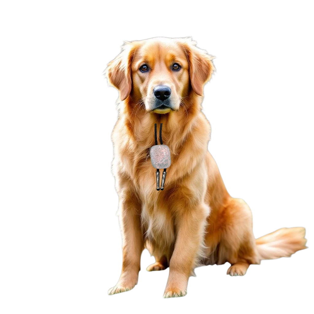 Pet Wearing Magnetic Bolo | Dichroic Black Faux Leather Bolo -  Neck Size Up (L)