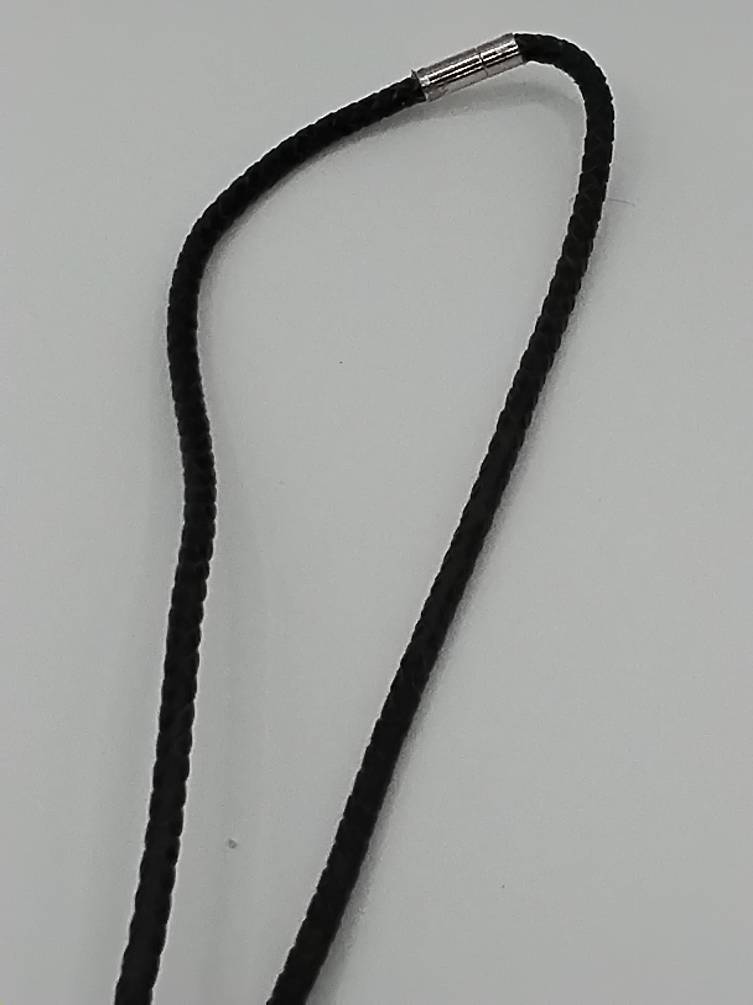 Magnetic Pet Bolo Dichroic | Easy-On Bolo Tie for Dogs & Cats | Brown Genuine Leather Bolo - Neck Size (XL)