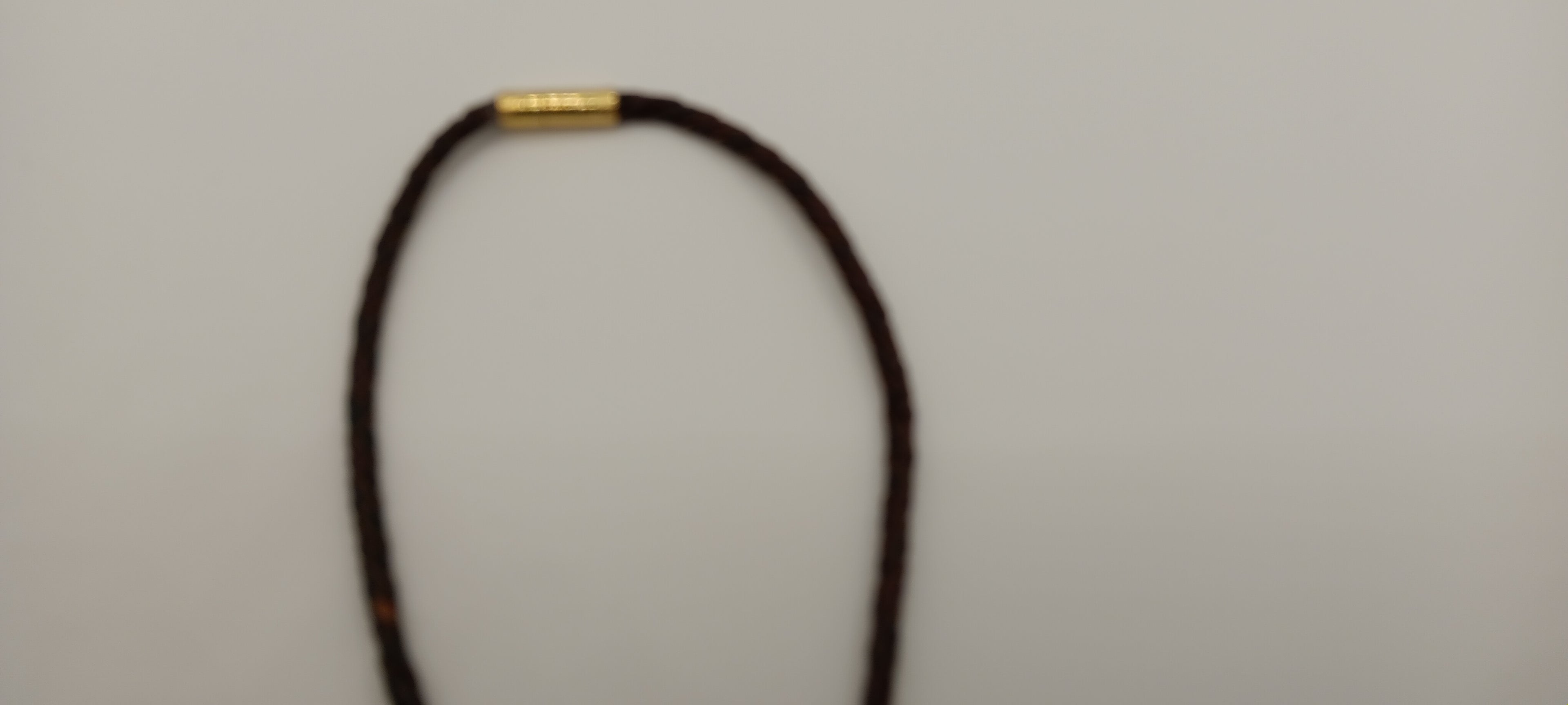 Magnetic Pet Bolo | Special Occasion Pet Accessory | Dichroic Brown Genuine Leather Bolo - Neck Size (XL)
