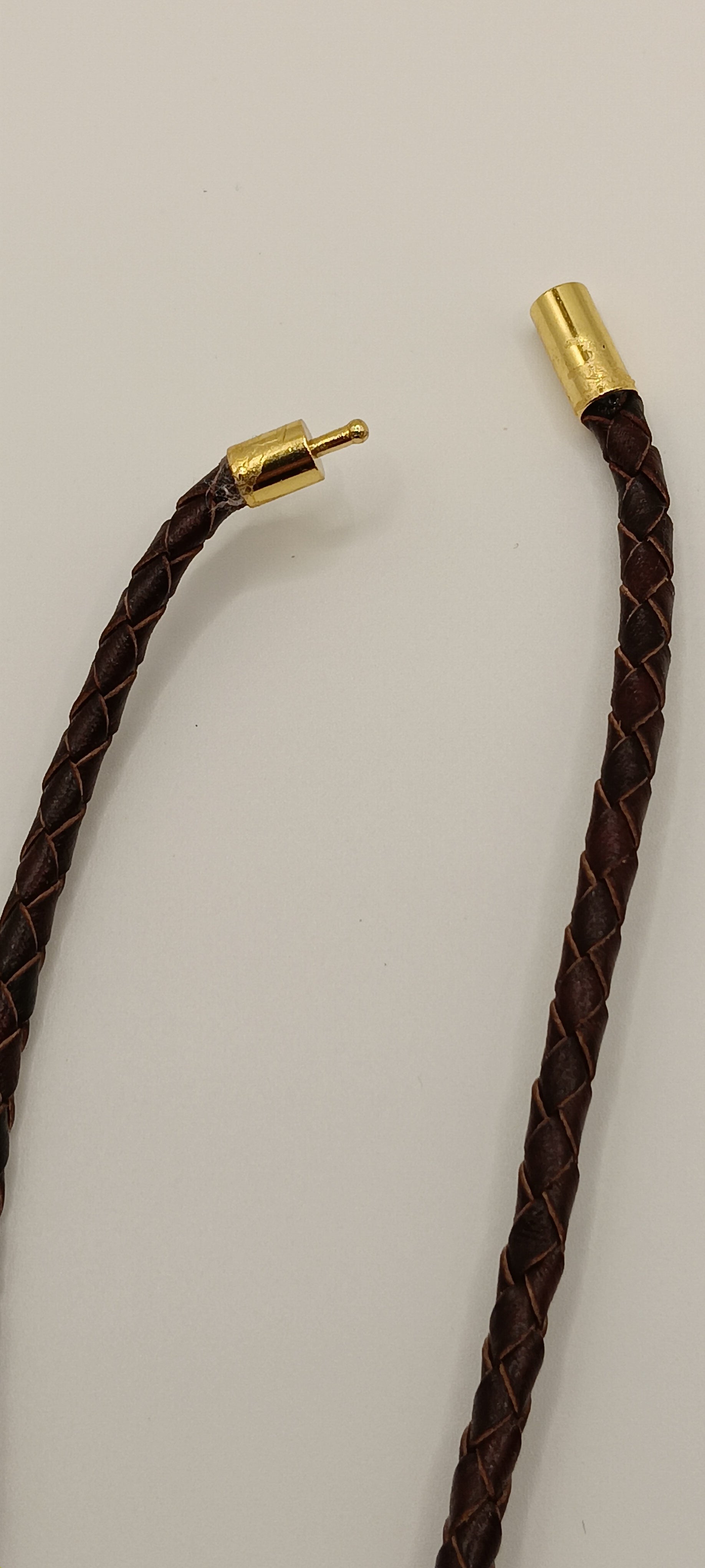 Magnetic Pet Bolo | Special Occasion Pet Accessory | Dichroic Brown Genuine Leather Bolo - Neck Size (XL)