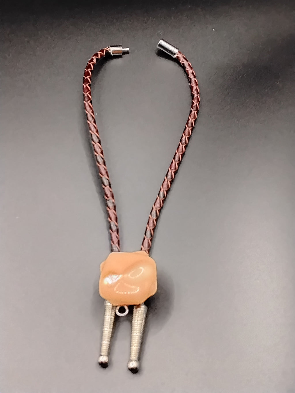 Magnetic Pet Bolo | Modern Western Bolo Tie for Pets | Dichroic Brown Genuine Leather Bolo -  Neck Size Up (S)