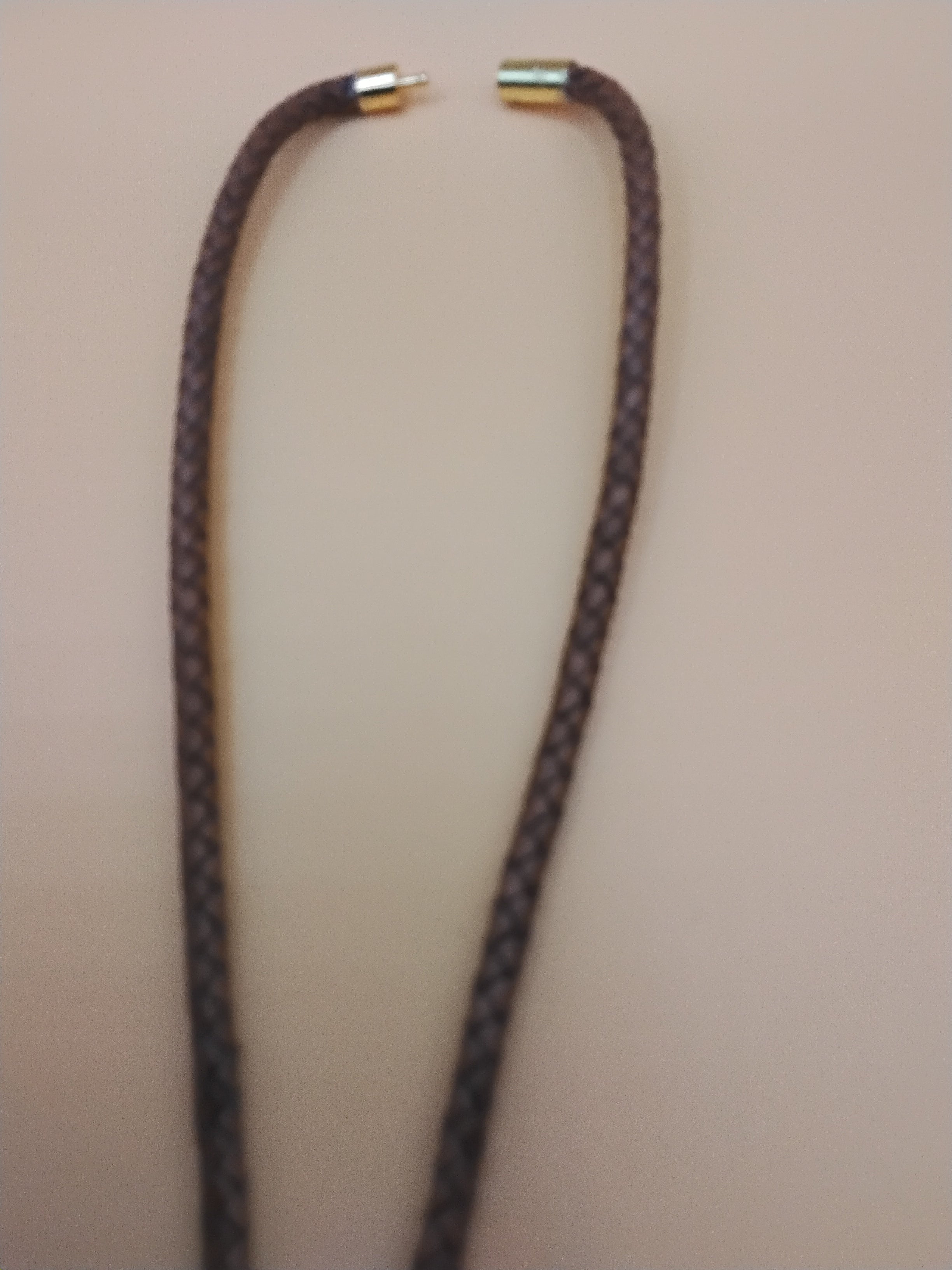 Magnetic Pet Bolo Tie for Dogs & Cats | Dichroic Tan Genuine Leather Bolo - Neck Size (M)