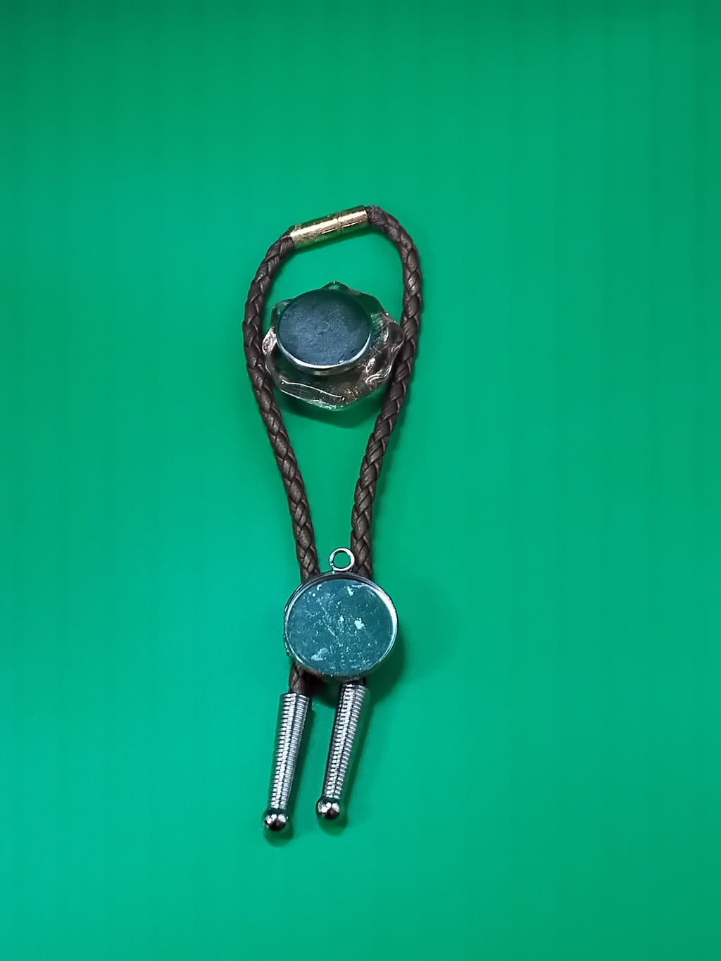 Magnetic Pet Bolo | Modern Western Bolo Tie for Pets | Dichroic Brown Faux Leather Bolo -  Neck Size Up (S)