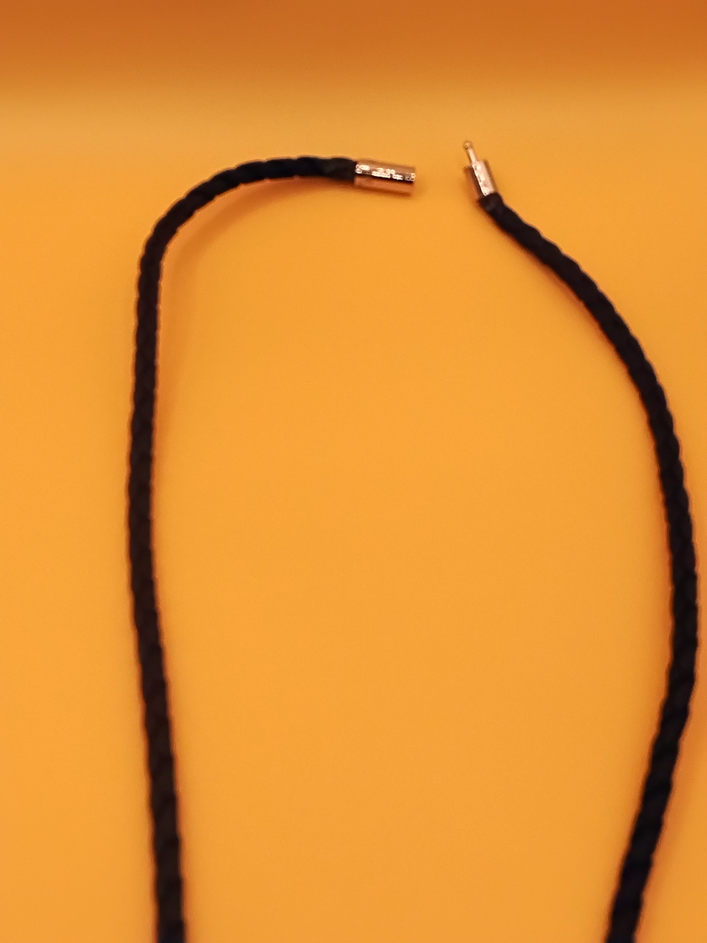 Pet Wearing Magnetic Bolo | Dichroic Black Faux Leather Bolo -  Neck Size Up (L)