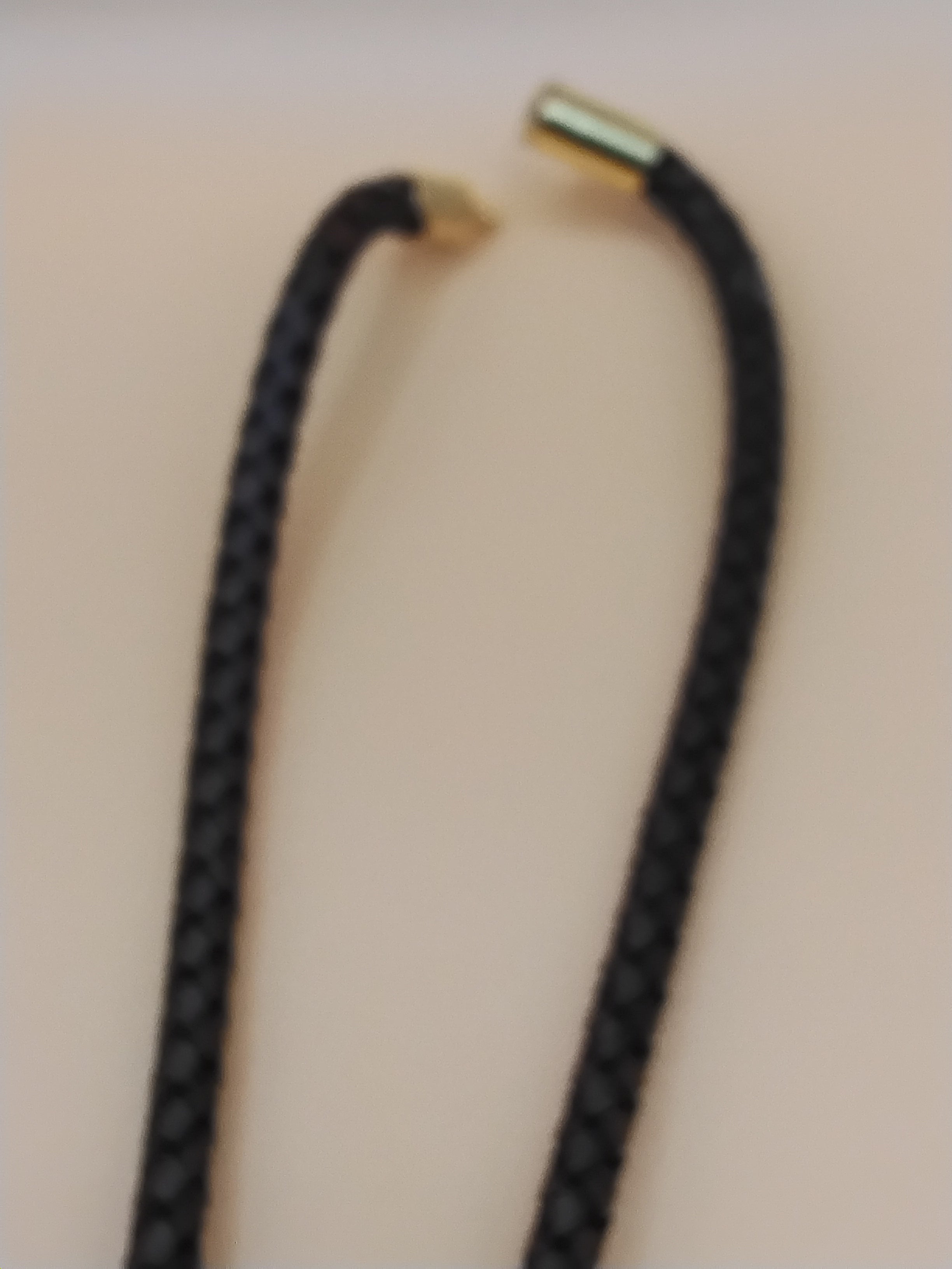 Handmade Magnetic Pet Bolo Tie | Dichroic Brown Genuine Leather Bolo - Neck Size (L)